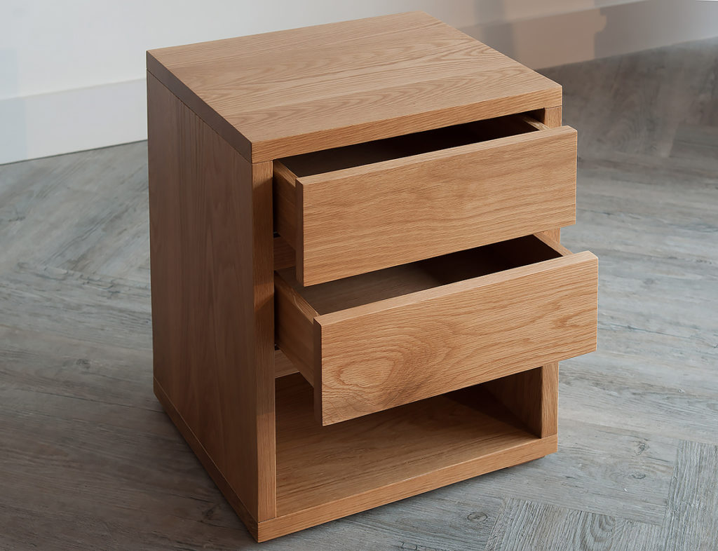 black lotus 2-drawer bedside-open-2