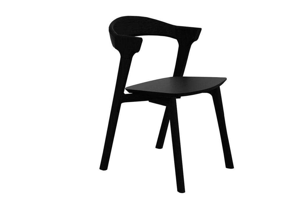 1200x800 051491 Oak Bok Chair - no armrest - black