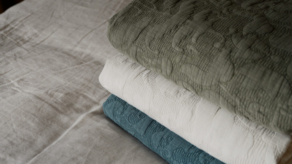 MM Linen Floral Cotton Throws Stack 2