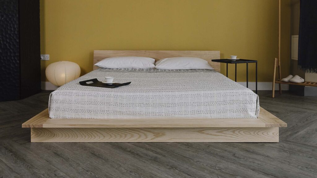 Oregon Low platform bed in ash.