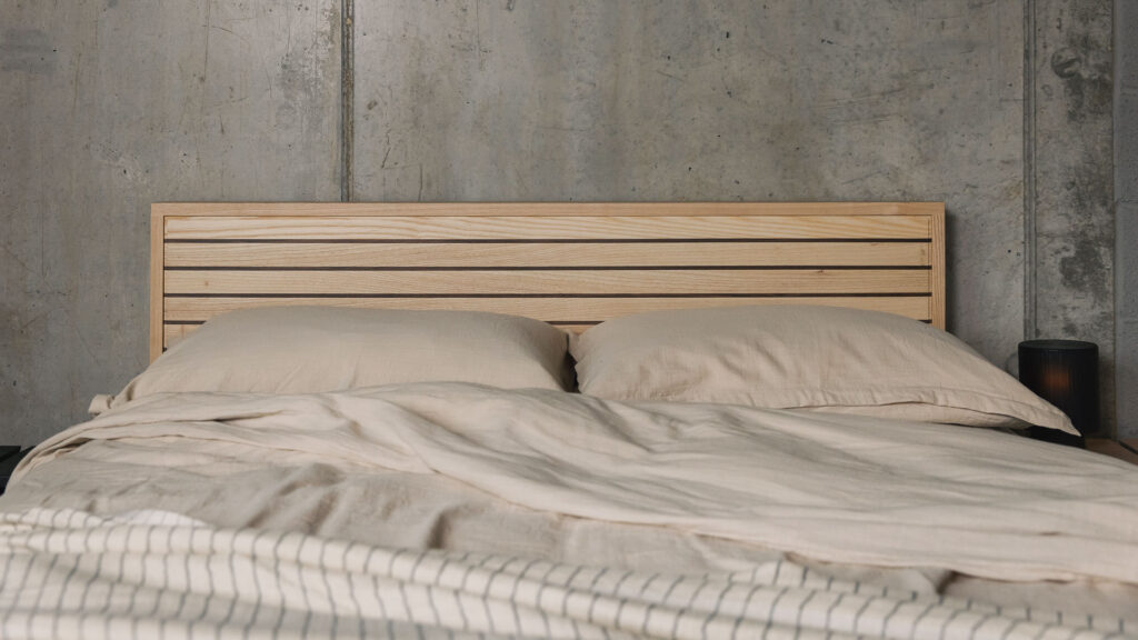 ash and walnut Leith headboard