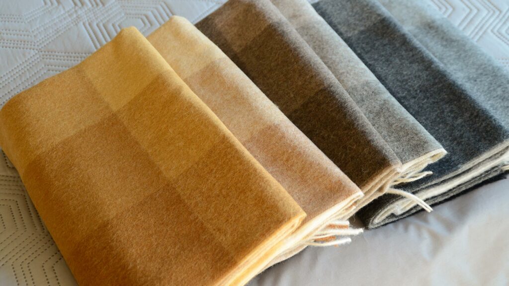 block pattern alpaca rich throws