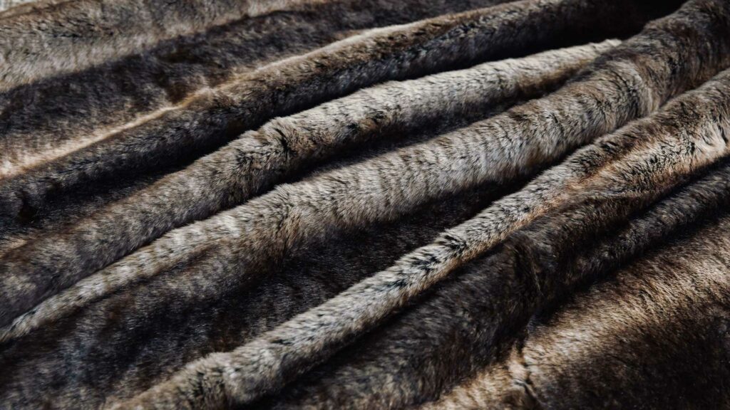 brown alaska fox faux fur bedspread