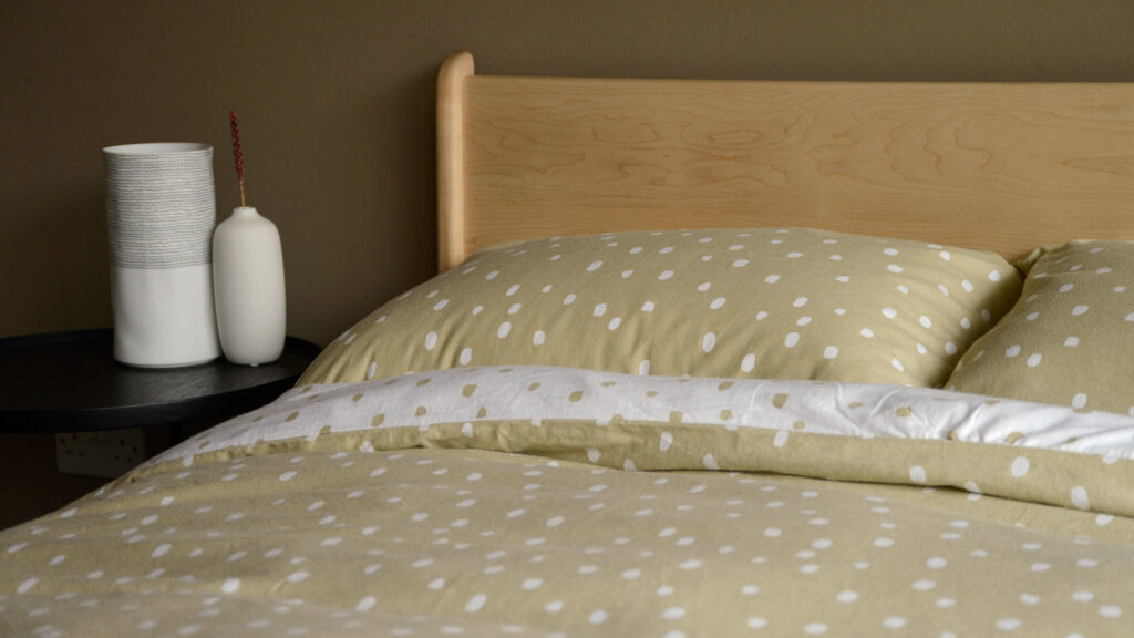 brushed cotton duvet set dot pattern
