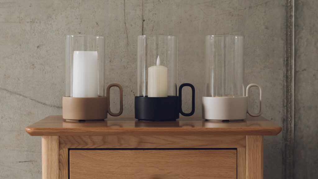 ceramic and glass candle holder lanterns in a choice of 3 colours
