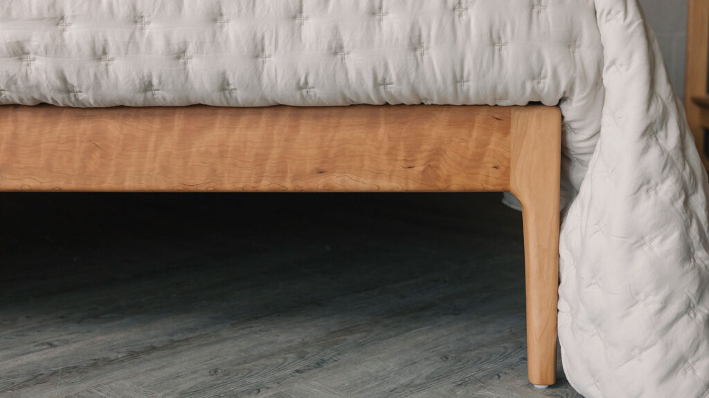 cherry Bloomsbury bed leg detail