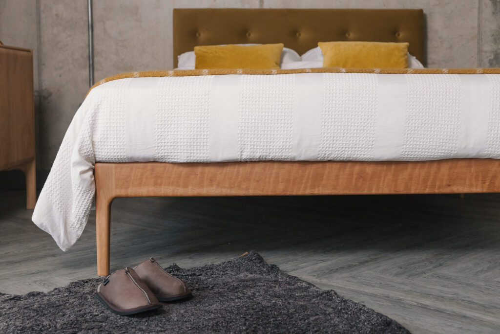 cherry bloomsbury detail with waffle stripe bedding 1280