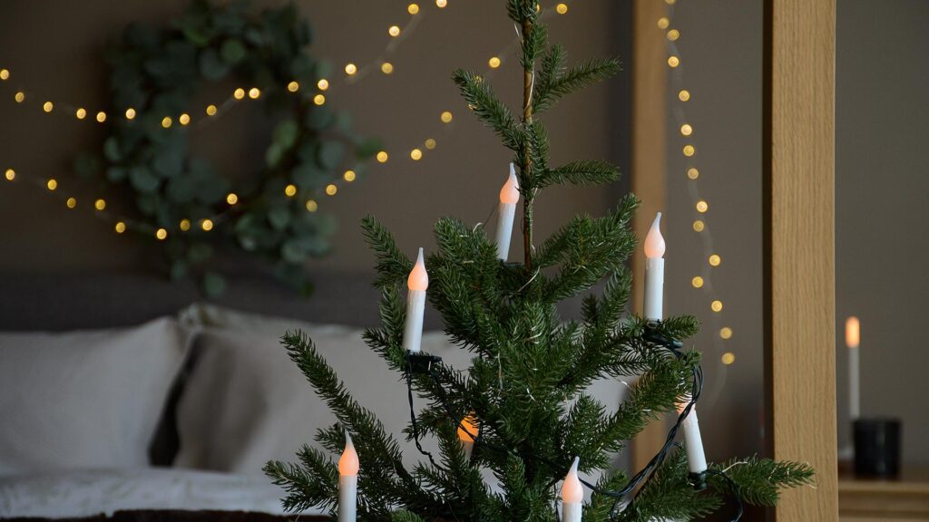 clip on wired led candles christmas decoration on tree