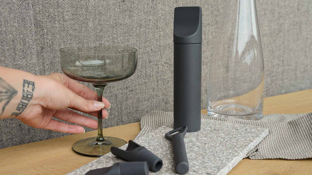 modern dark grey bar accessories by Blomus