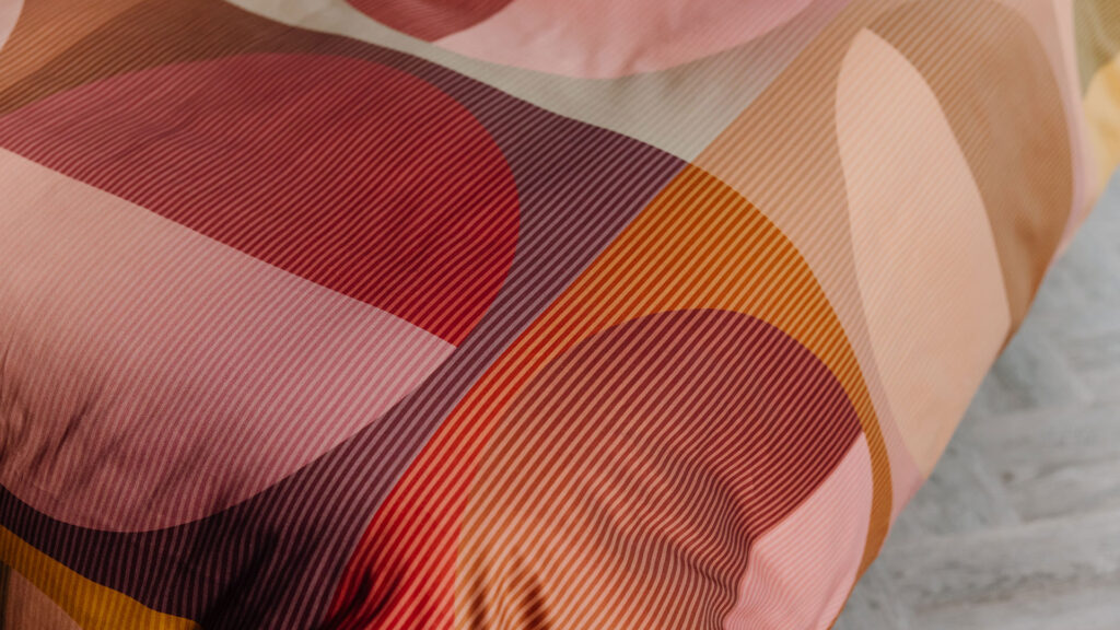 colourful organic cotton bedding modern circle print