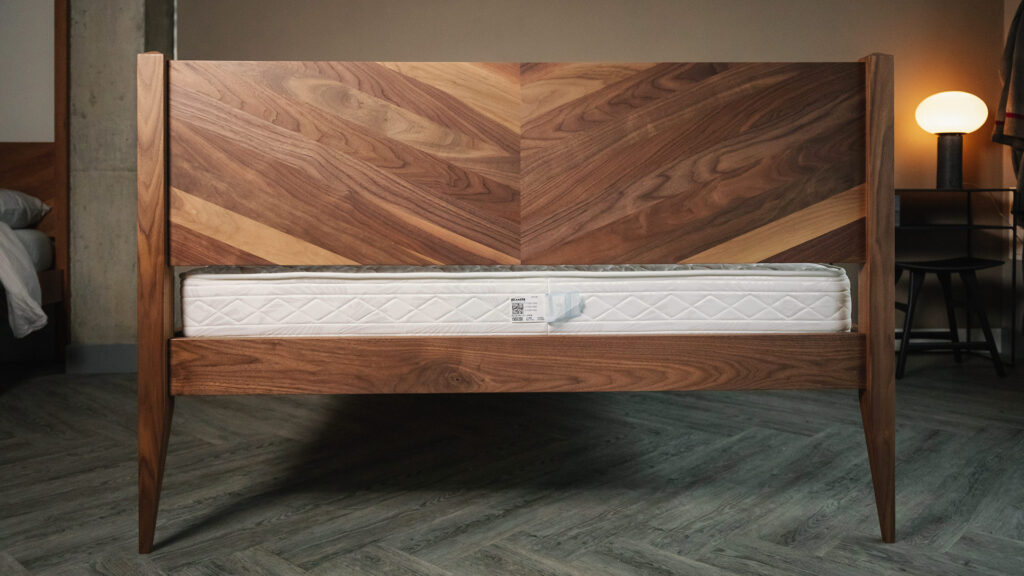 dalston walnut bed back of headboard