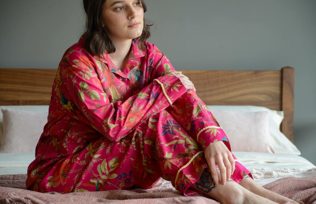 deep hot pink cotton pyjamas 1200