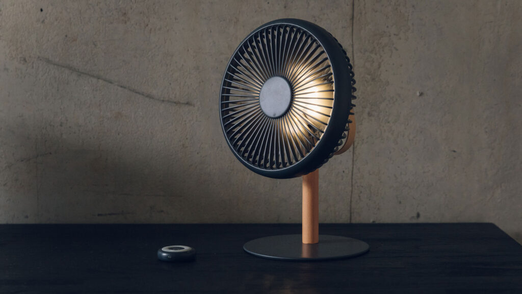 desk top fan with lamp and remote control