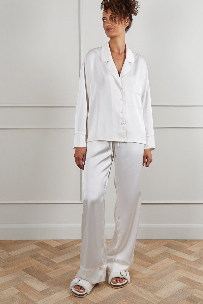 ivory luxury pyjamas portrait
