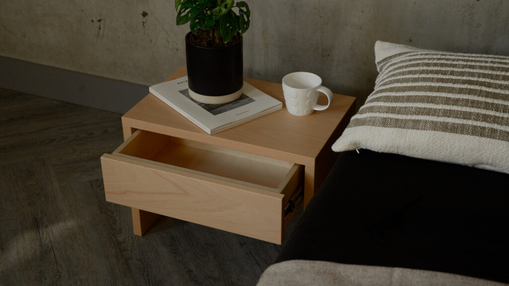 kyoto drawer table open beech