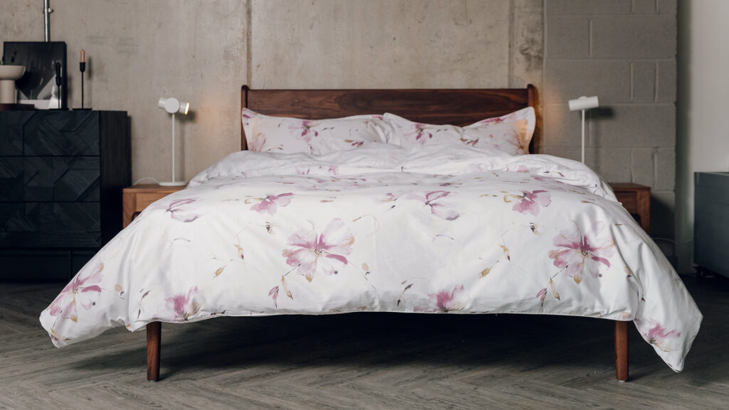 large floral print duvet set pink