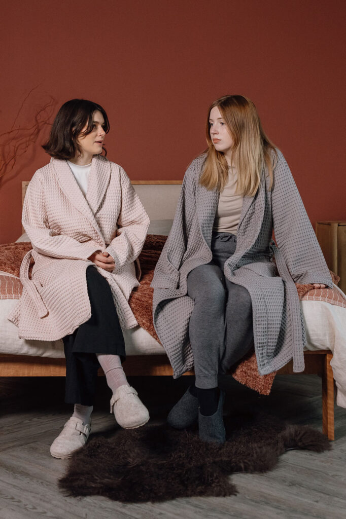 luxury bath robes portrait