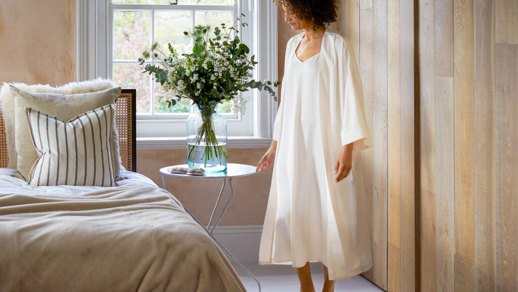 luxury ivory robe
