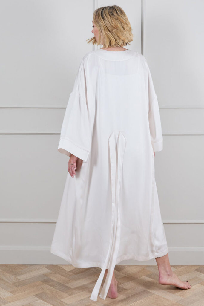 luxury ivory robe back