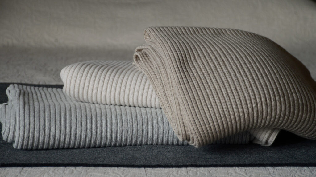 luxury ribbed knitted blankets