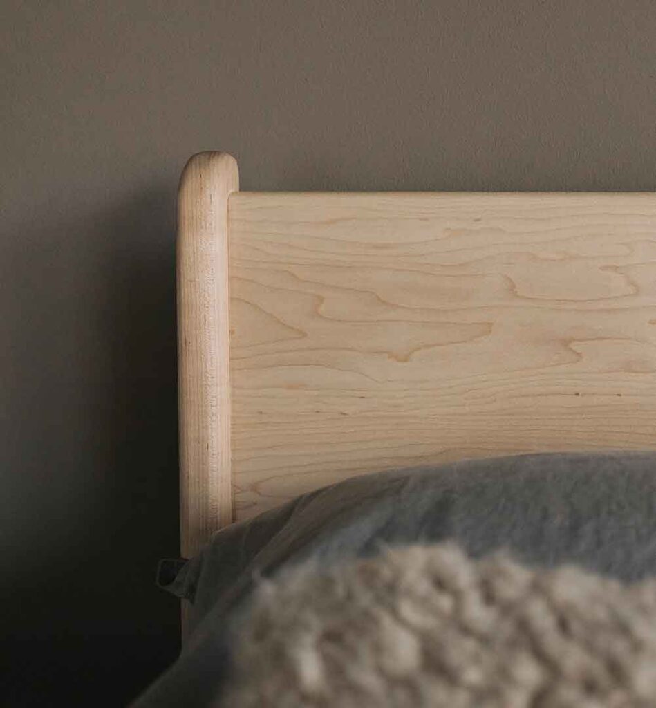 maple camden headboard detail.