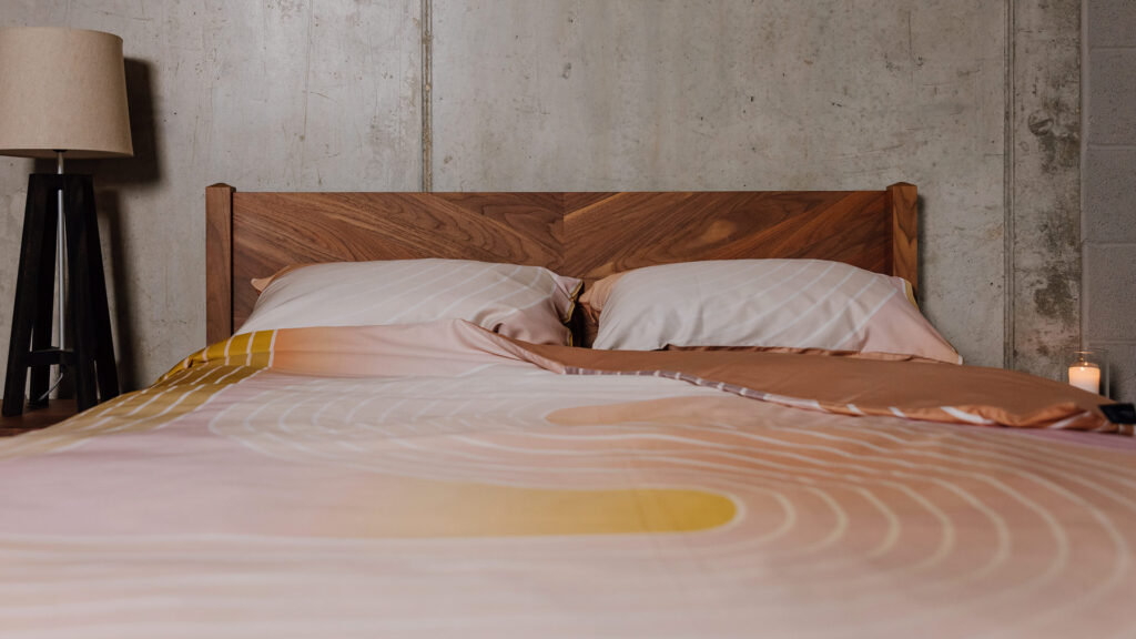 modern printed duvet set in organic cotton 1