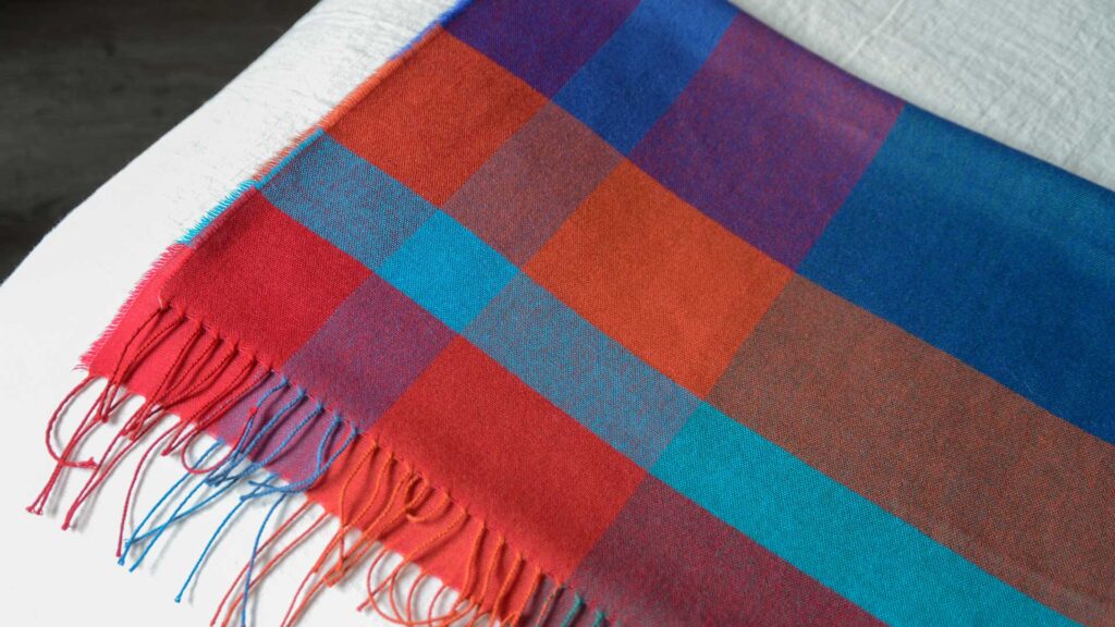 multicolour fine weave scarf 1
