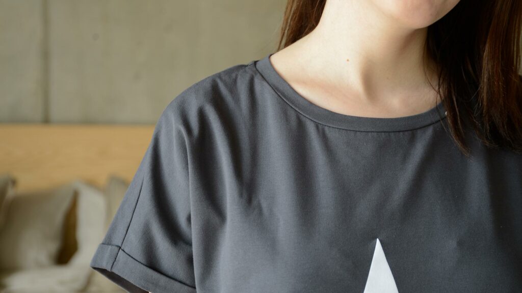 charcoal and white start t-shirt dress