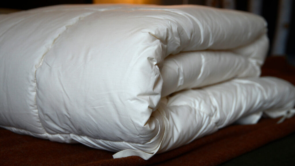 organic wool filled duvet