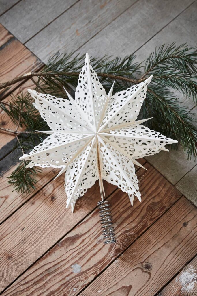 paper stars christmas tree topper portrait