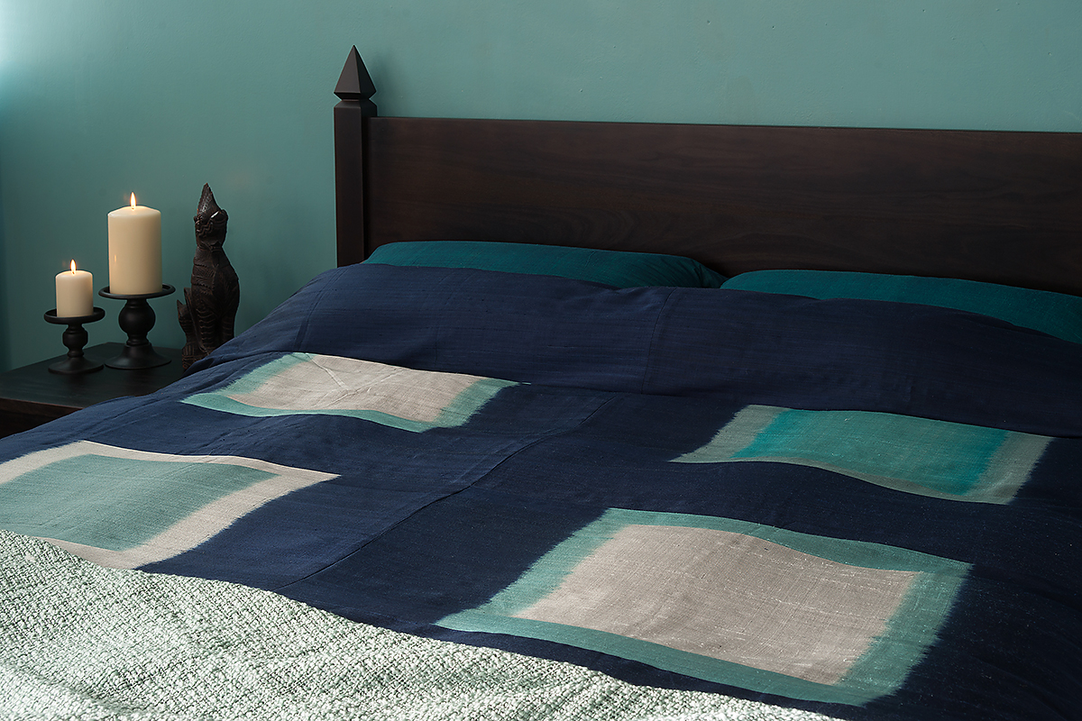 pha tung midnight - silk duvet cover