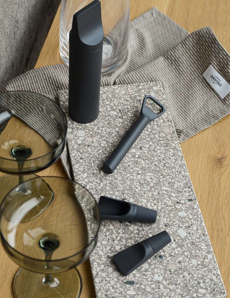 portrait blomus grey cocktail drink accessories with couple glasses