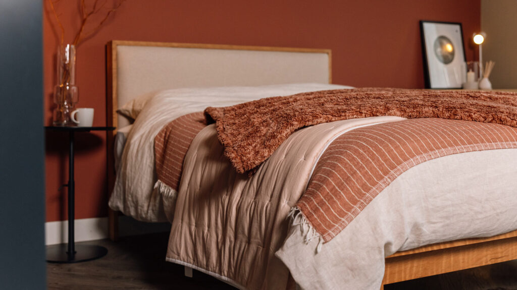 rust blush colour bedding collection