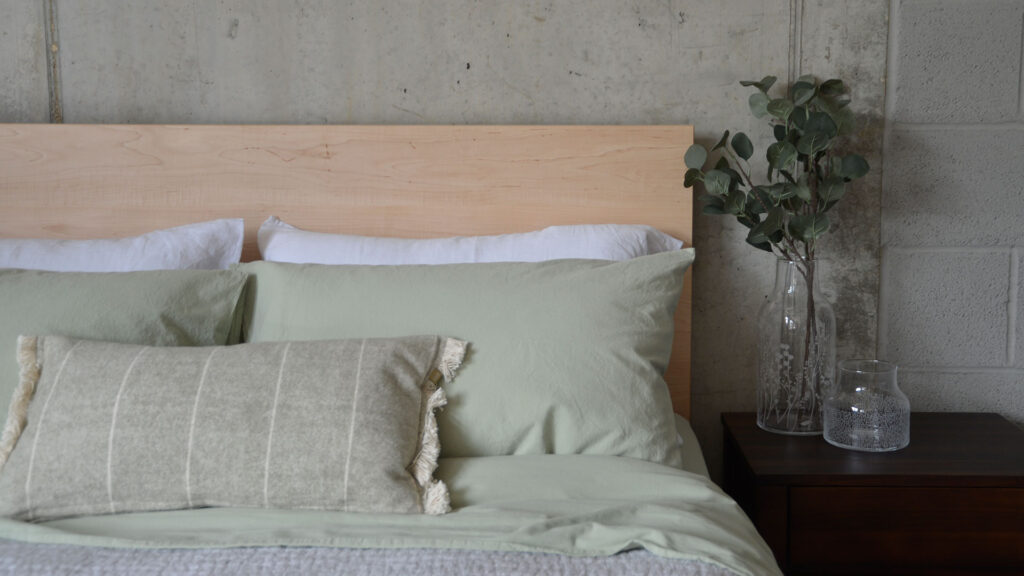sage stonewash cotton bedding