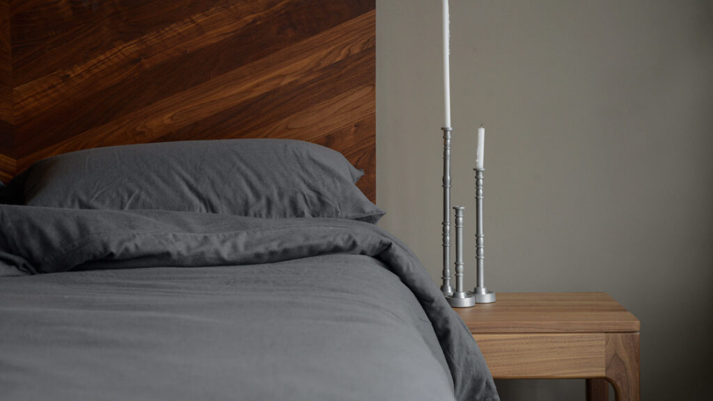 slate grey brushed cotton bedding