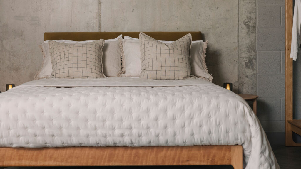 stone quilted bedspread