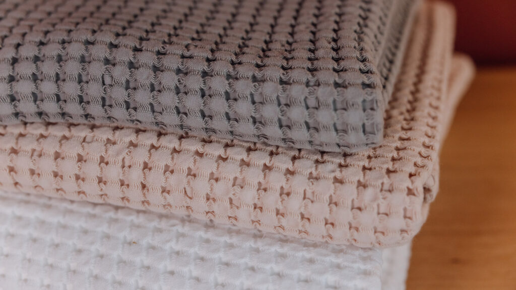 towels with deep waffle teture