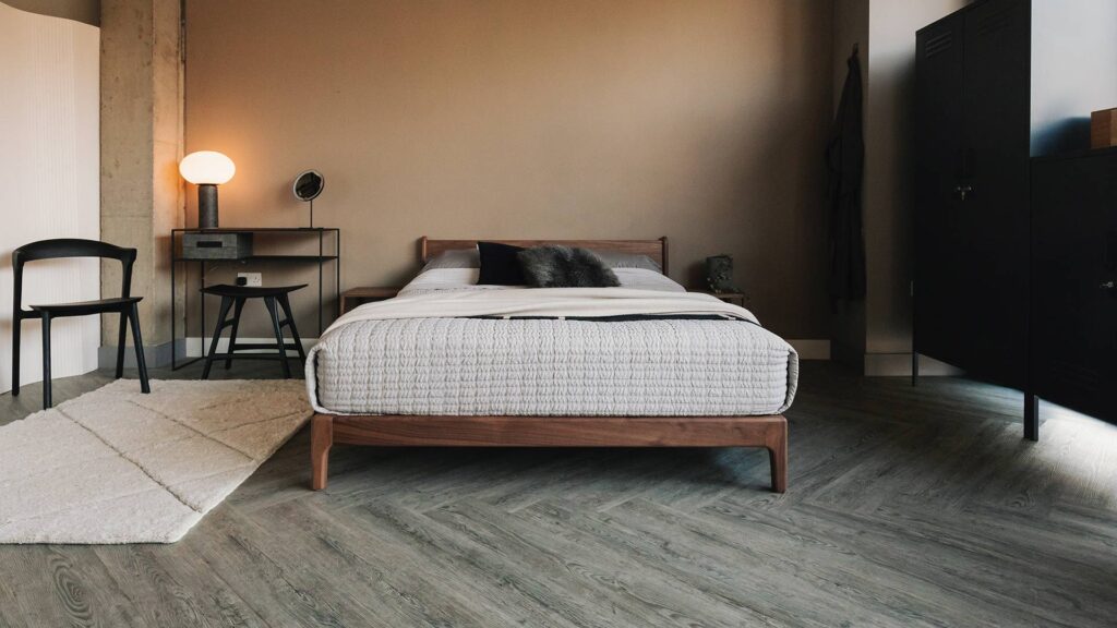 walnut pimlico bed front