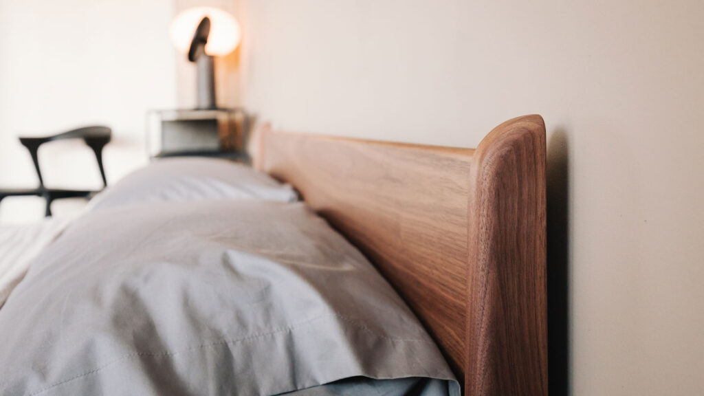 walnut pimlico headboard detail