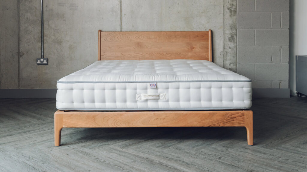 weldbank 1000 mattress on cherry Carnaby bed